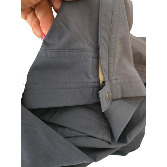 REI CO-OP Regular Fit Gray Zip To Shorts Belted Athletic Hiking Pants Women's 4 - Picture 4 of 6